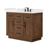 Custom image for Dark Oak with Matte Black Trim / Carrara Cultured Marble / No Mirror