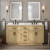 Custom image for Rift Oak with Matte Black Trim / White Quartz / No Mirror