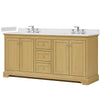Custom image for Honey Oak with Polished Chrome Trim / White Cultured Marble / No Mirror