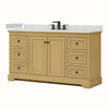 Custom image for Honey Oak with Matte Black Trim / Carrara Cultured Marble / No Mirror
