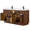 Custom image for Dark Oak with Matte Black Trim / White Cultured Marble / No Mirror