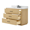 Custom image for Scandinavian Oak with Matte Black Trim / Giotto Quartz / No Mirror