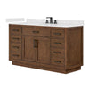 Custom image for Dark Oak with Matte Black Trim / Carrara Cultured Marble / No Mirror