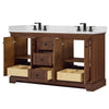 Custom image for Dark Walnut with Matte Black Trim / White Quartz / No Mirror