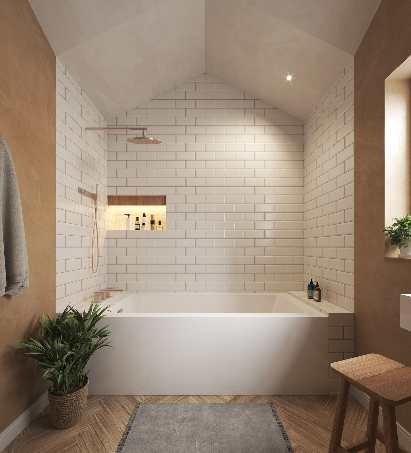 Grayley Alcove Acrylic Bathtub No Faucet 66 inch