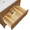 Custom image for Toasted Walnut with Satin Bronze Trim / White Quartz / No Mirror