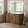 Custom image for Dark Oak with Brushed Nickel Trim / Giotto Quartz / No Mirror