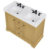 Custom image for Honey Oak with Matte Black Trim / White Cultured Marble / No Mirror