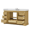 Custom image for Honey Oak with Polished Chrome Trim / White Quartz / No Mirror