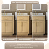 Custom image for Rift Oak with Matte Black Trim / Giotto Quartz / No Mirror