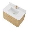 Custom image for Scandinavian Oak with Satin Bronze Trim / White Quartz / No Mirror