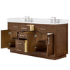 Custom image for Dark Oak with Brushed Nickel Trim / White Quartz / No Mirror