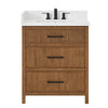 Custom image for Toasted Walnut with Matte Black Trim / White Quartz / No Mirror