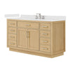 Custom image for Rift Oak with Brushed Nickel Trim / Giotto Quartz / No Mirror