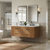 Custom image for Toasted Walnut with Matte Black Trim / White Quartz / No Mirror