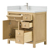 Custom image for Scandinavian Oak with Brushed Nickel Trim / Giotto Quartz / No Mirror