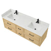 Custom image for Scandinavian Oak with Matte Black Trim / White Quartz / No Mirror