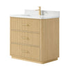 Custom image for Scandinavian Oak with Satin Bronze Trim / Giotto Quartz / No Mirror