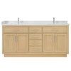 Custom image for Rift Oak with Brushed Nickel Trim / Carrara Cultured Marble / No Mirror