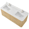 Custom image for Scandinavian Oak with Brushed Nickel Trim / Giotto Quartz / No Mirror