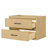 Custom image for Scandinavian Oak with Matte Black Trim / No Mirror