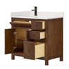 Custom image for Dark Walnut with Matte Black Trim / White Cultured Marble / No Mirror