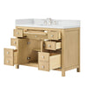 Custom image for Scandinavian Oak with Brushed Nickel Trim / Giotto Quartz / No Mirror