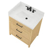 Custom image for Scandinavian Oak with Matte Black Trim / Giotto Quartz / No Mirror