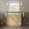 Custom image for Rift Oak with Brushed Nickel Trim / Carrara Cultured Marble / No Mirror