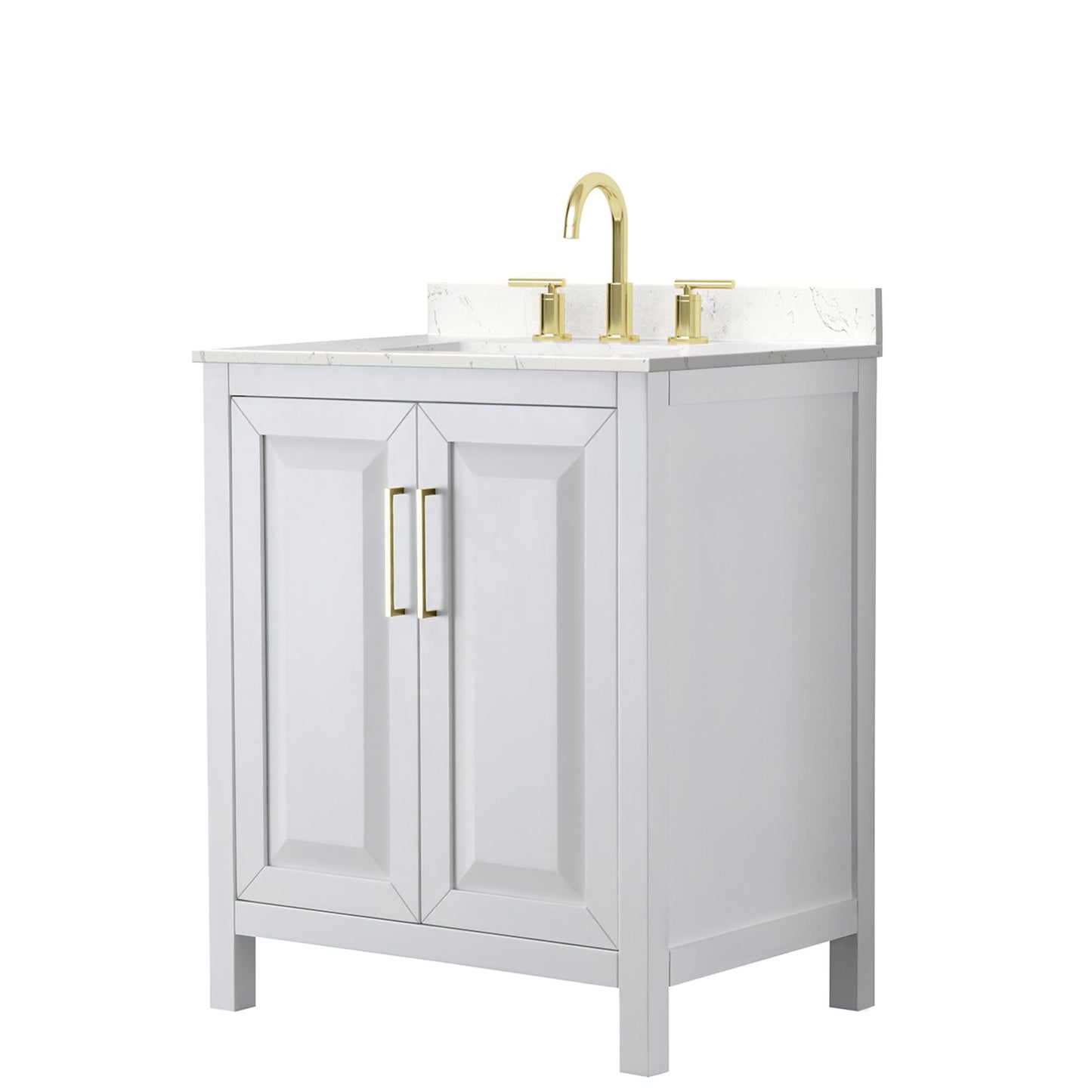 Daria Bathroom Vanity with Countertop 30 inch Single Sink 3-hole Faucet Setup