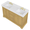 Custom image for Honey Oak with Brushed Gold Trim / White Cultured Marble / No Mirror