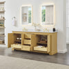 Custom image for Honey Oak with Brushed Gold Trim / Carrara Cultured Marble / No Mirror