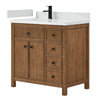 Custom image for Toasted Walnut with Matte Black Trim / Giotto Quartz / No Mirror