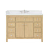 Custom image for Scandinavian Oak with Brushed Nickel Trim / White Quartz / No Mirror