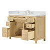 Custom image for Scandinavian Oak with Brushed Nickel Trim / White Quartz / No Mirror