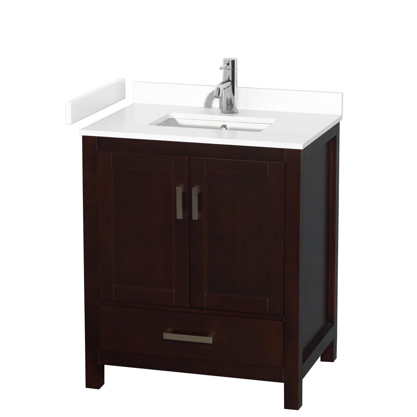 Sheffield Bathroom Vanity with Countertop 30 inch Single Sink Single hole Faucet Setup