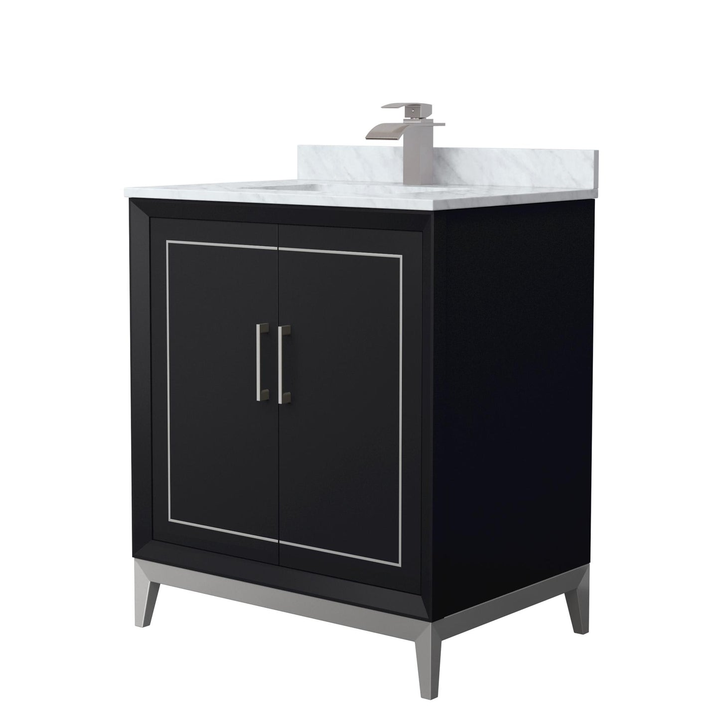 Marlena Bathroom Vanity with Countertop 30 inch Single Sink Single hole Faucet Setup