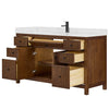 Custom image for Dark Walnut with Matte Black Trim / Carrara Cultured Marble / No Mirror