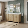 Custom image for White Oak with Brushed Nickel Trim / Giotto Quartz / No Mirror