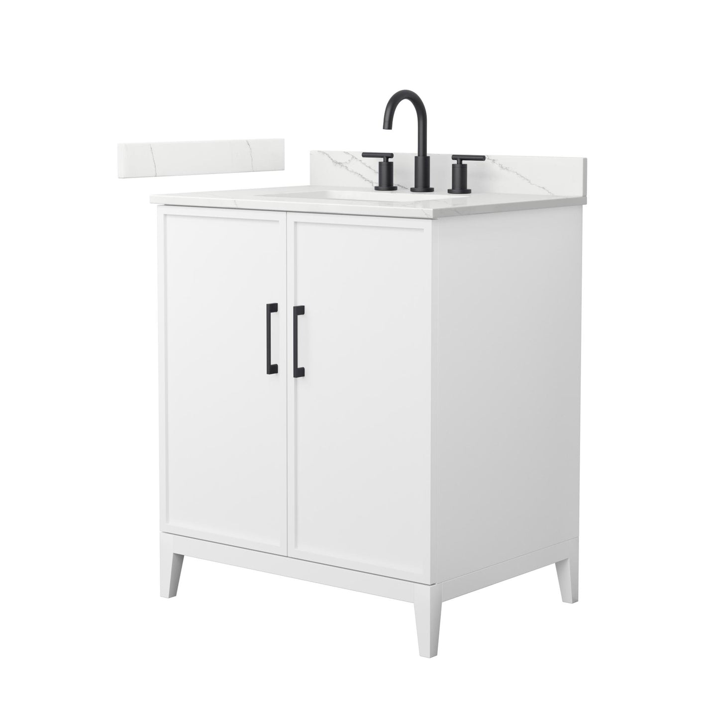 Elan Bathroom Vanity with Countertop 30 inch Single Sink 3-hole Faucet Setup