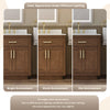 Custom image for Dark Oak with Brushed Nickel Trim / Carrara Cultured Marble / No Mirror
