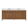 Custom image for Toasted Walnut with Brushed Nickel Trim / Giotto Quartz / No Mirror