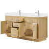 Custom image for Rift Oak with Brushed Nickel Trim / White Cultured Marble / No Mirror