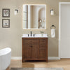 Custom image for Dark Walnut with Matte Black Trim / White Cultured Marble / No Mirror