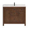 Custom image for Dark Walnut with Matte Black Trim / Giotto Quartz / No Mirror