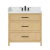 Custom image for Scandinavian Oak with Matte Black Trim / Giotto Quartz / No Mirror