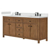 Custom image for Toasted Walnut with Matte Black Trim / White Quartz / No Mirror