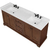 Custom image for Dark Walnut with Matte Black Trim / Giotto Quartz / No Mirror