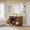 Custom image for Dark Walnut with Matte Black Trim / White Cultured Marble / No Mirror