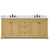 Custom image for Honey Oak with Matte Black Trim / Giotto Quartz / No Mirror